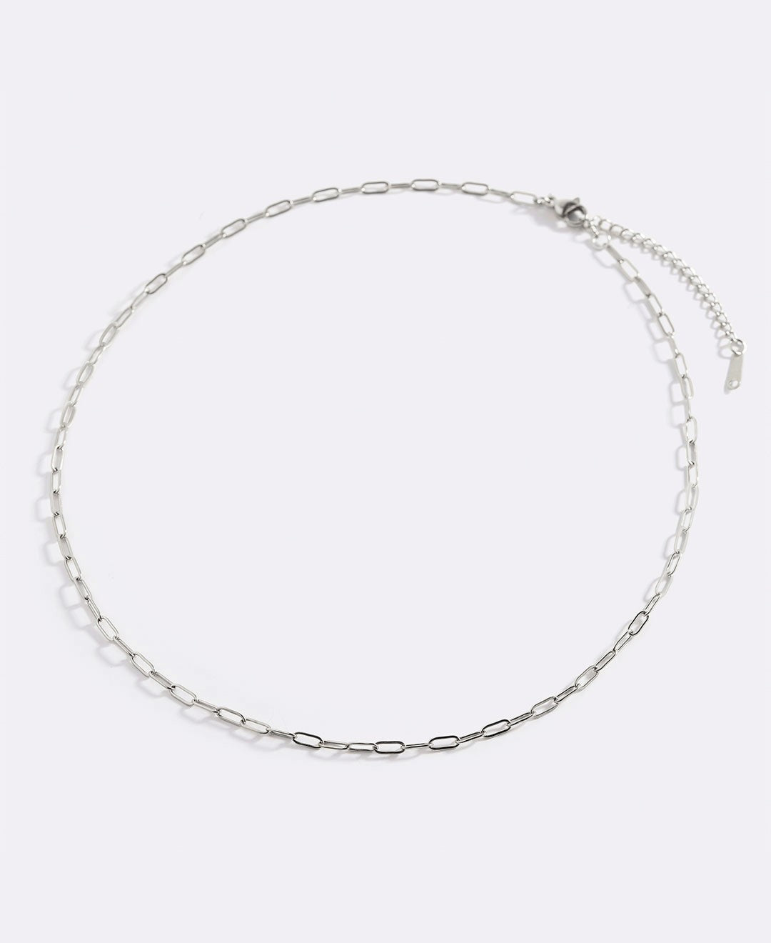 Thin Paperclip Necklace in 925 sterling silver