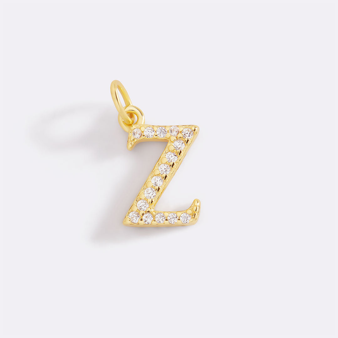 Zierlicher Pavé-Initialen-Anhänger
