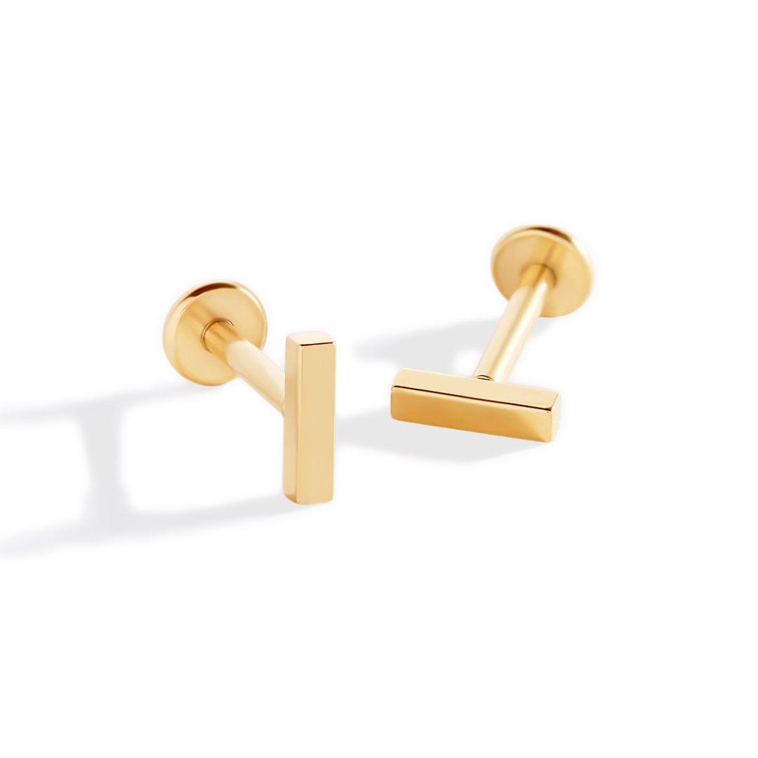 Little Bar Sleeper Flatback Earrings | 16g — Vanny Jewels