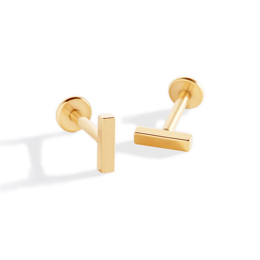 Little Bar Sleeper Flatback Earrings | 16g — Vanny Jewels