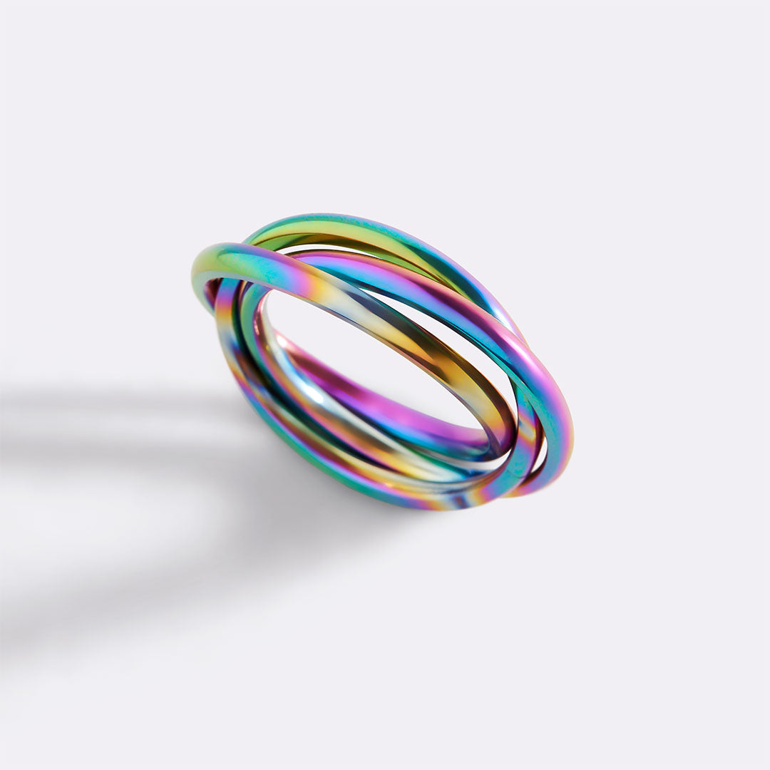 Zierlicher ineinandergreifender Fidget-Ring