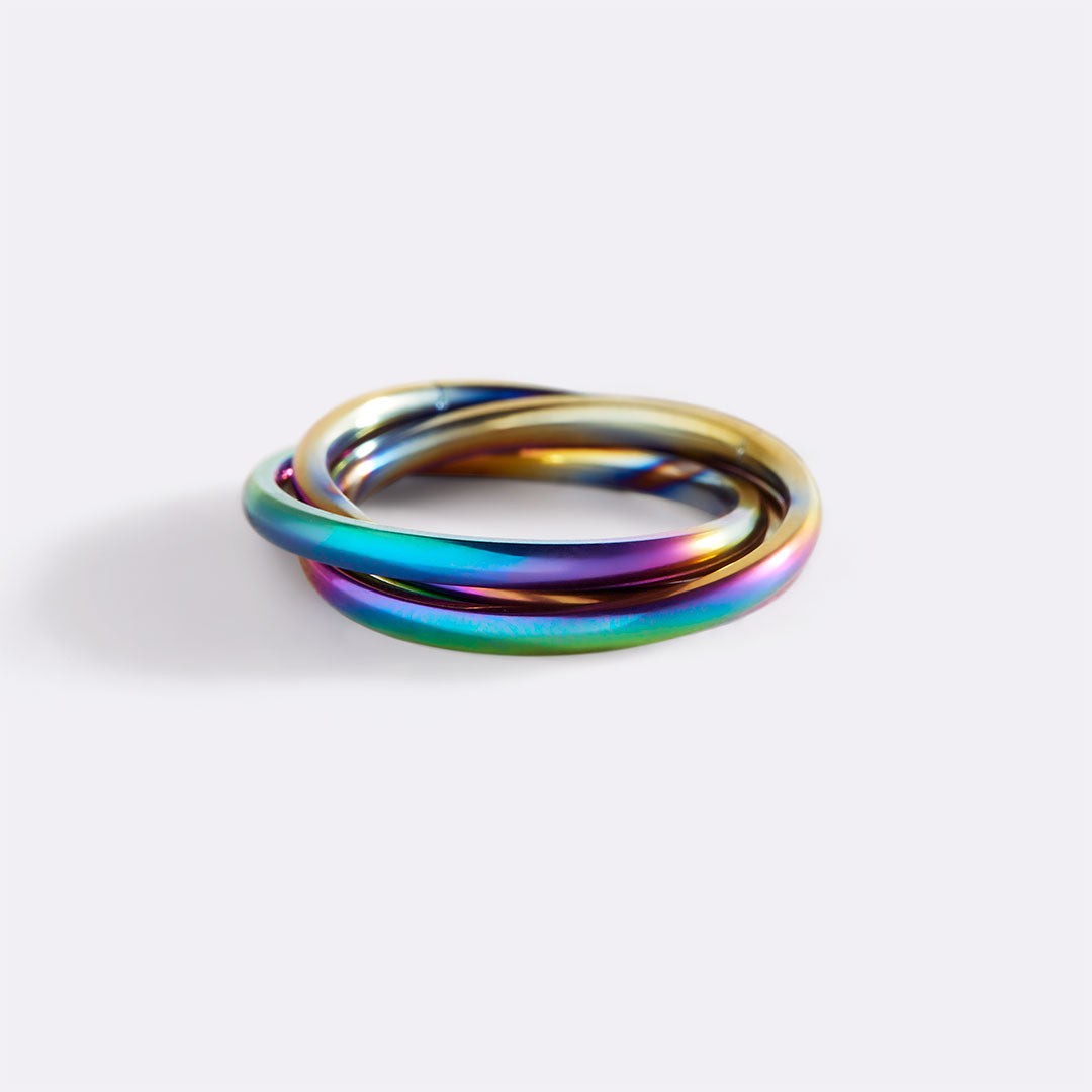 Zierlicher ineinandergreifender Fidget-Ring