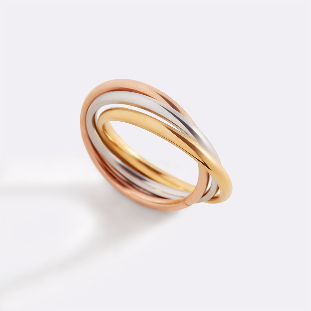 Zierlicher ineinandergreifender Fidget-Ring