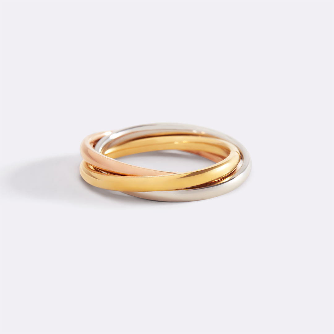 Zierlicher ineinandergreifender Fidget-Ring