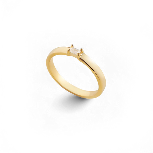 Baguette Diamond Band Ring in Rose Gold — Vanny Jewels