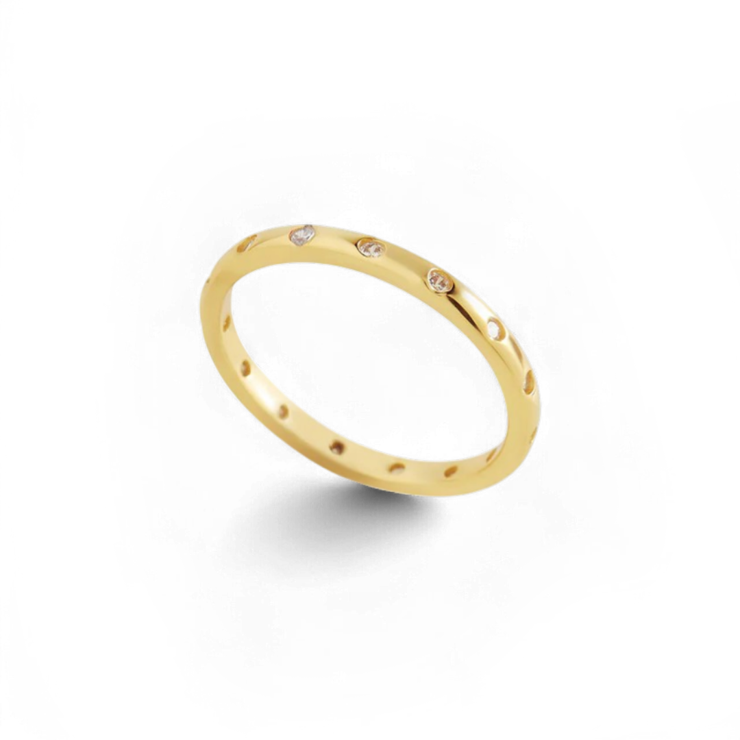 Bezel-Set Tiny Stacking Ring in 925 Sterling Silver — Vanny Jewels
