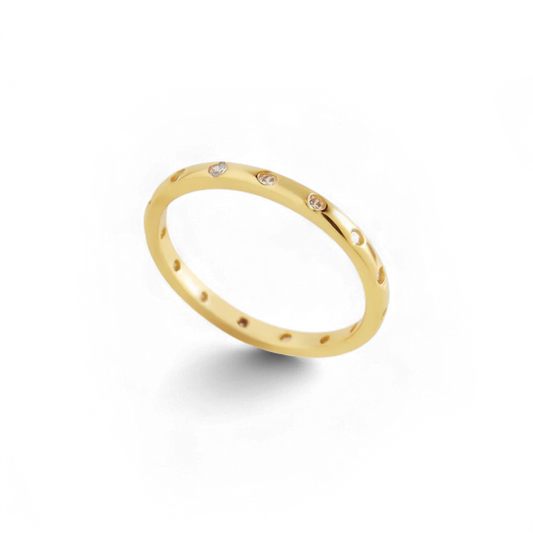 Bezel-Set Tiny Stacking Ring in 925 Sterling Silver — Vanny Jewels