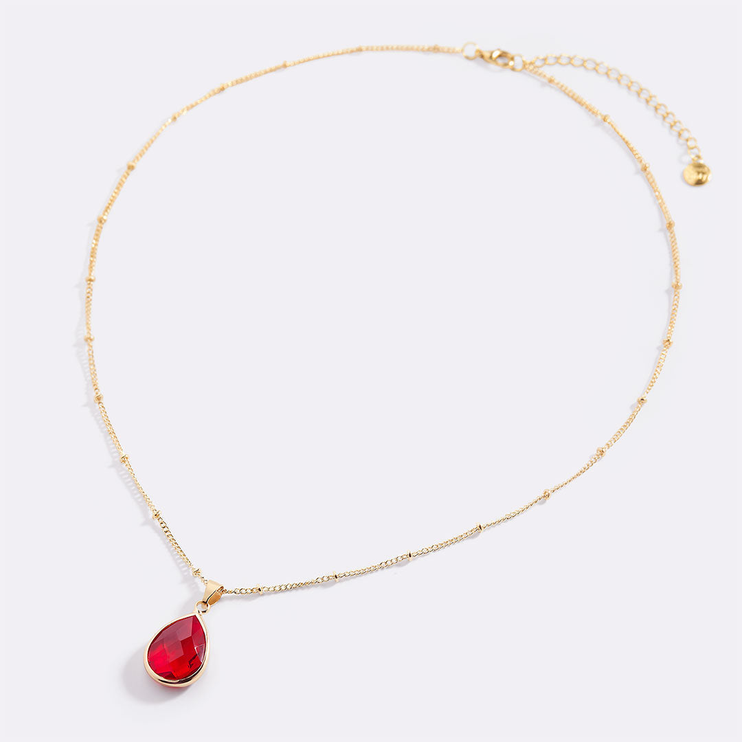 Geburtsstein-Tropfen-Halskette