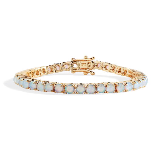 Blue Opal Tennis Bracelet — Vanny Jewels