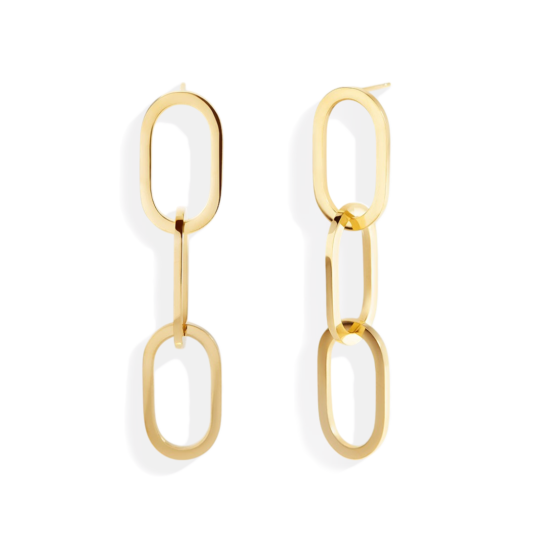 Chunky Chain Link Earrings — Vanny Jewels