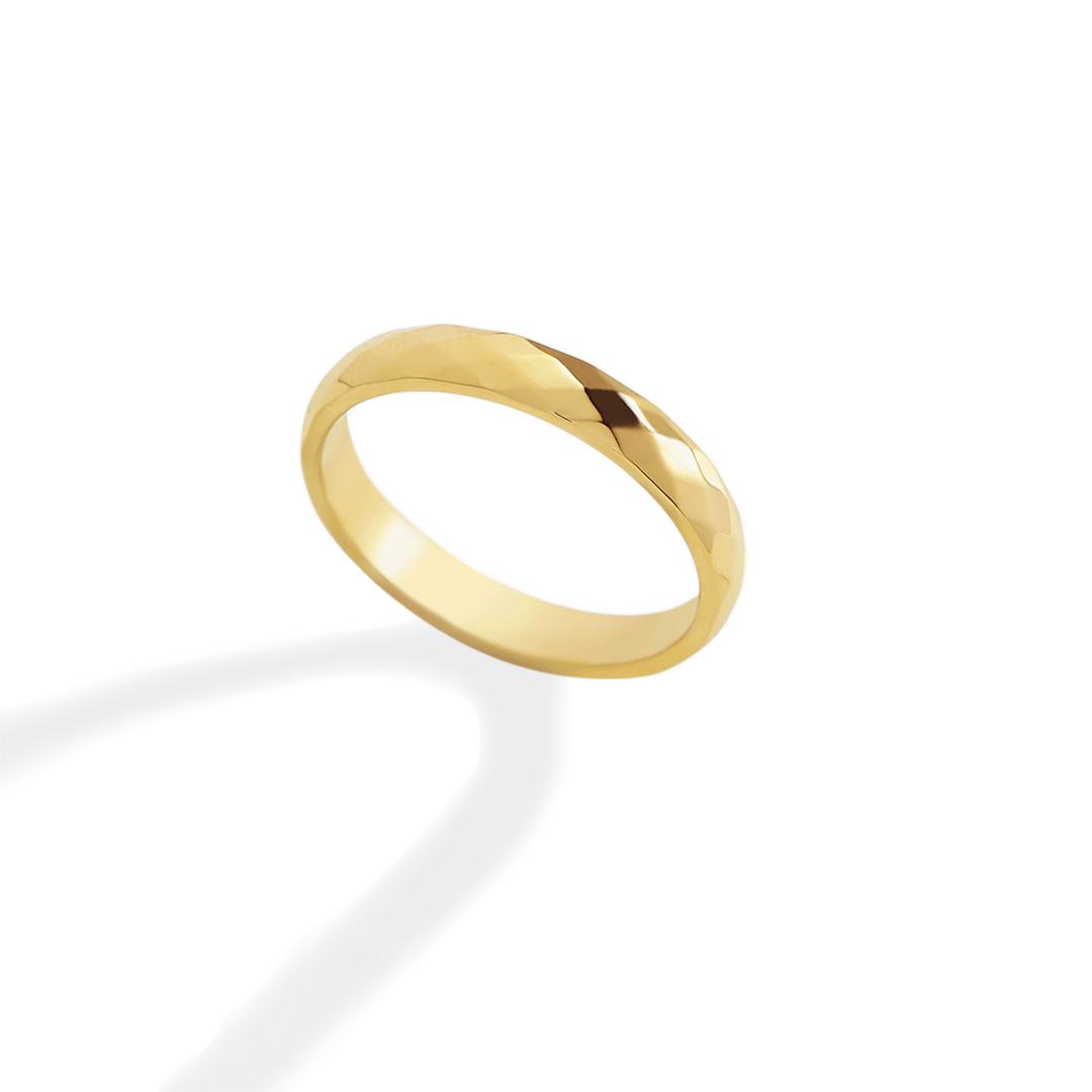 Delicate Hammered Band ring — Vanny Jewels