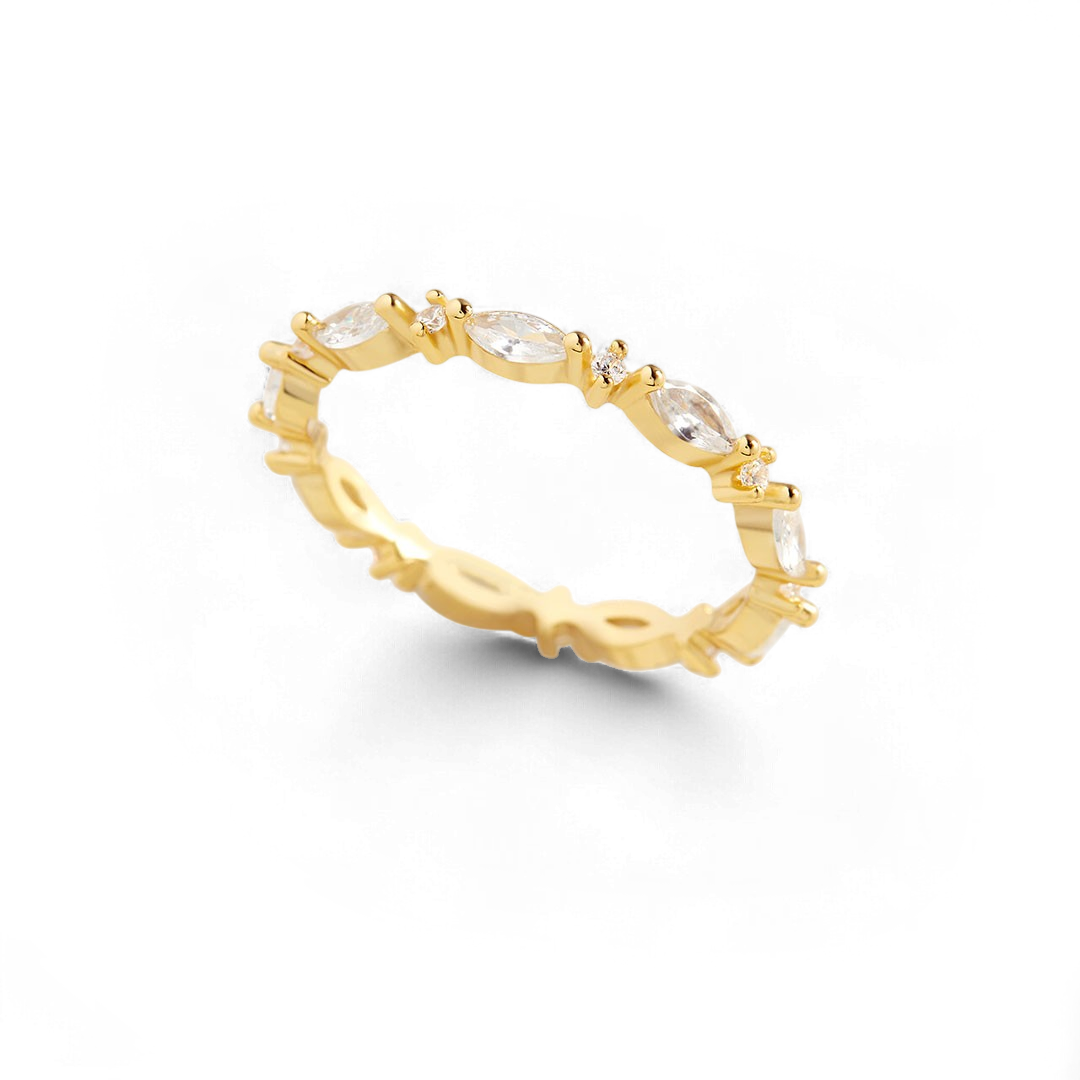 Marquis Gemstone Stacking Ring — Vanny Jewels