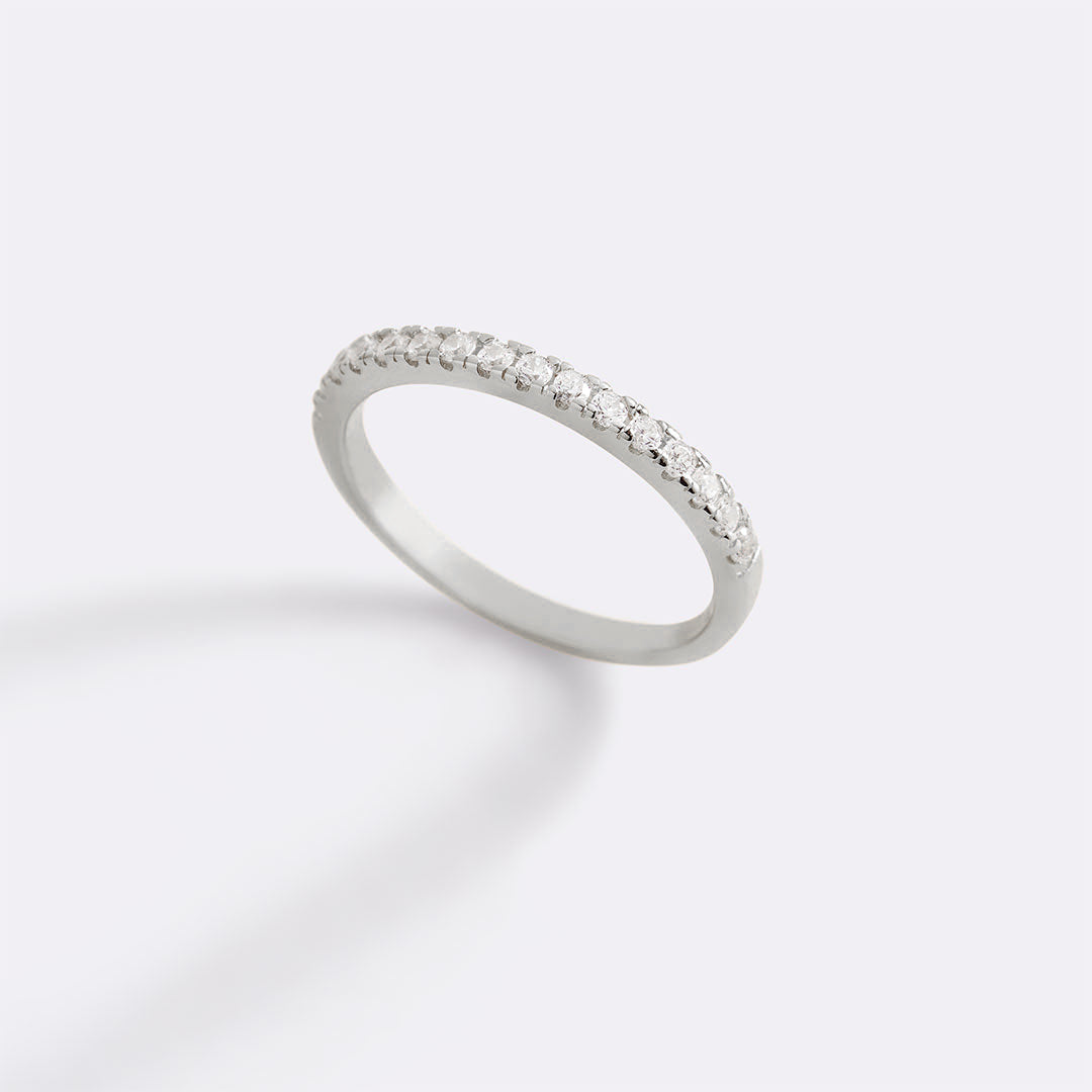 Micro Pavé Eternity Stacking Ring in 925 sterling silver