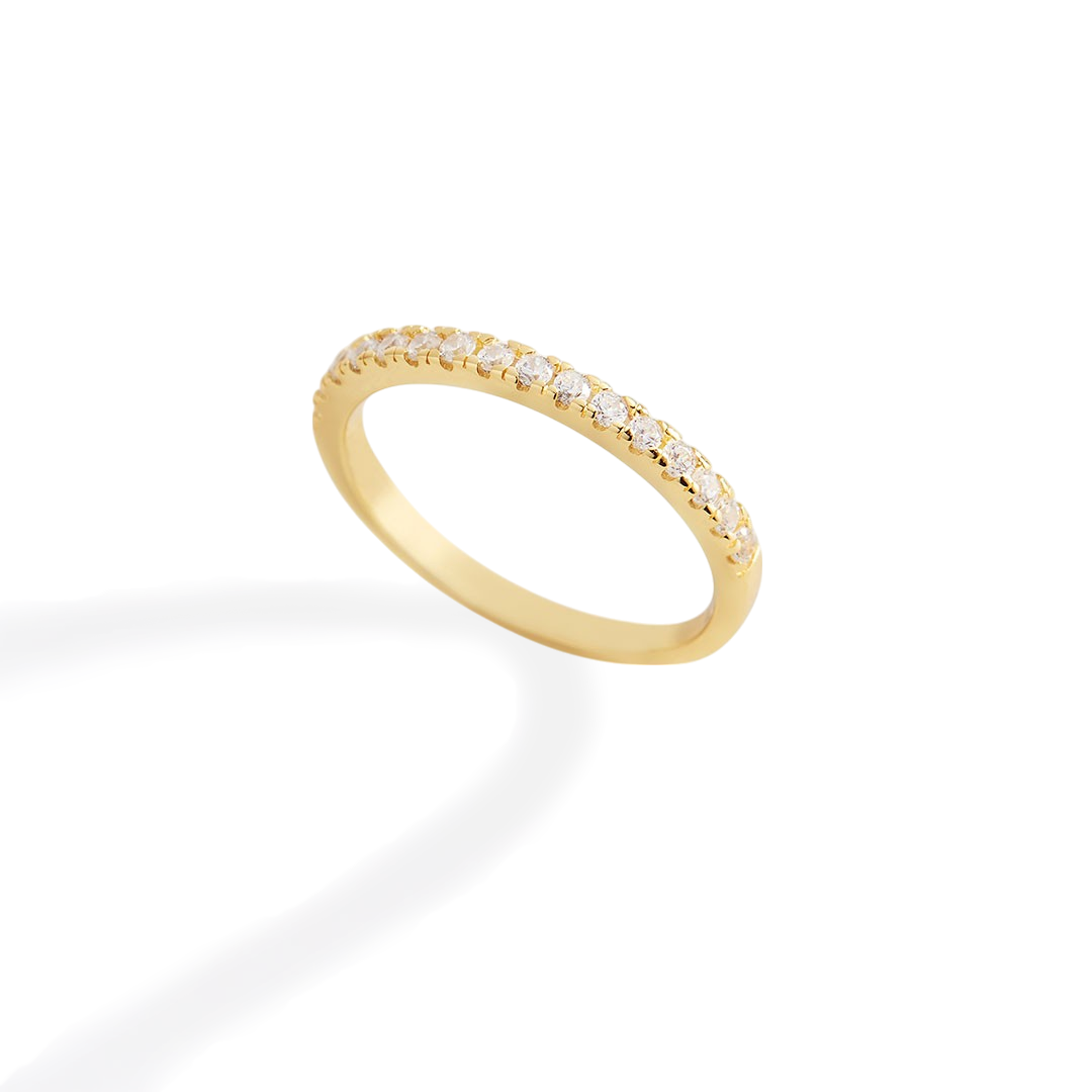 Micro Pavé Eternity Stacking Ring in 925 Sterling Silver — Vanny Jewels
