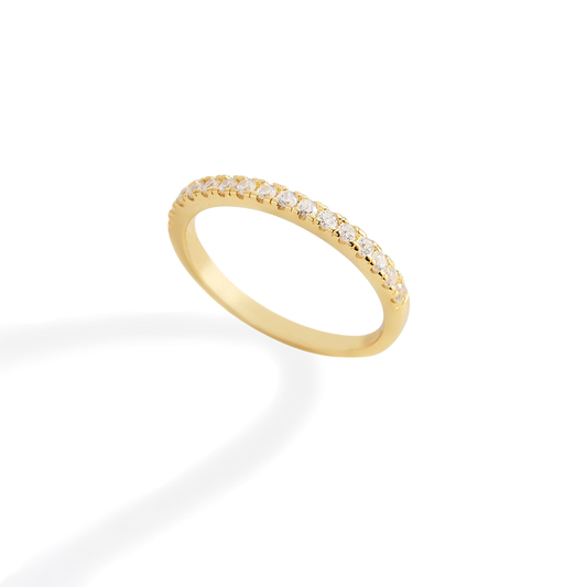 Micro Pavé Eternity Stacking Ring in 925 Sterling Silver — Vanny Jewels