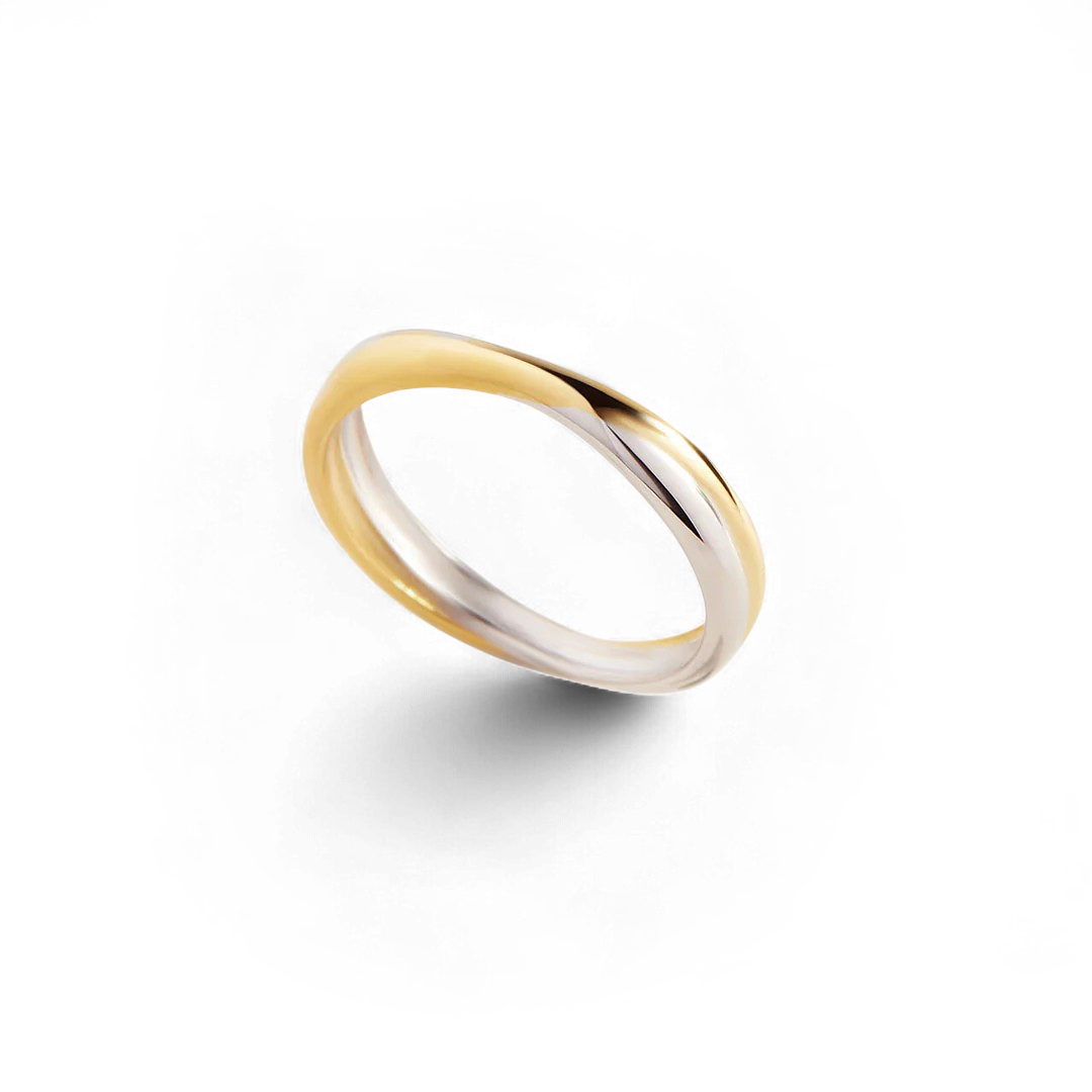 Mixed Metal Crossover Ring — Vanny Jewels
