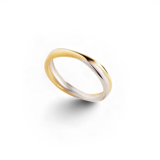 Mixed Metal Crossover Ring — Vanny Jewels