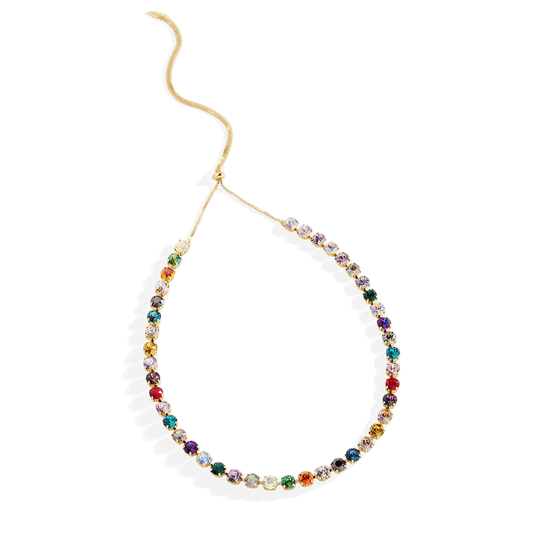 Ombré Crystal Adjustable Necklace — Vanny Jewels