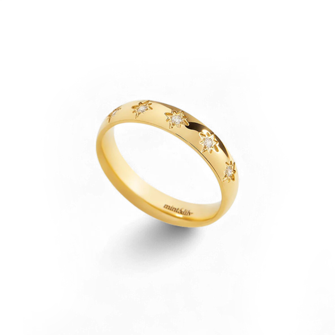 Star Set Stacking Ring — Vanny Jewels