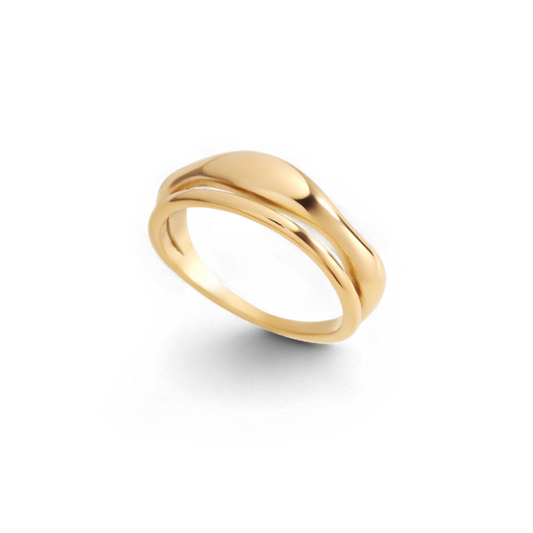 Mind The Gap Ring in Gold Plated — Vanny Jewels