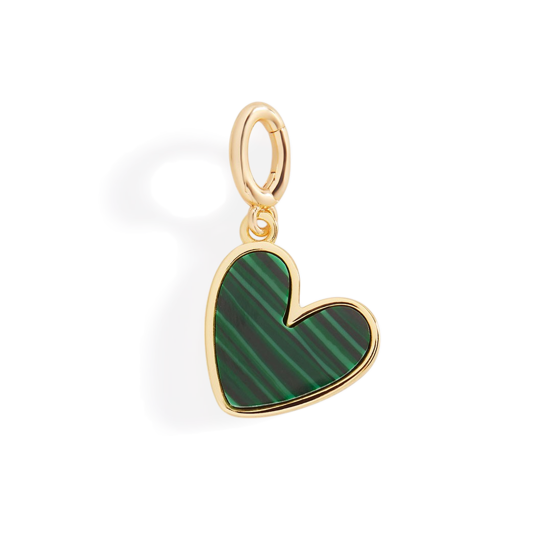 Natural Stone Heart Charm — Vanny Jewels