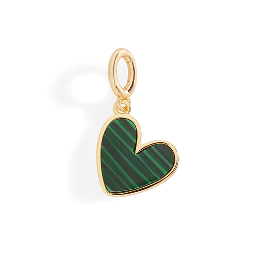Natural Stone Heart Charm — Vanny Jewels