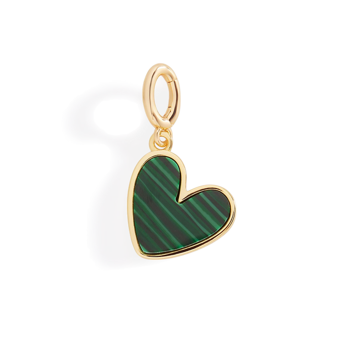 Natural Stone Heart Charm — Vanny Jewels