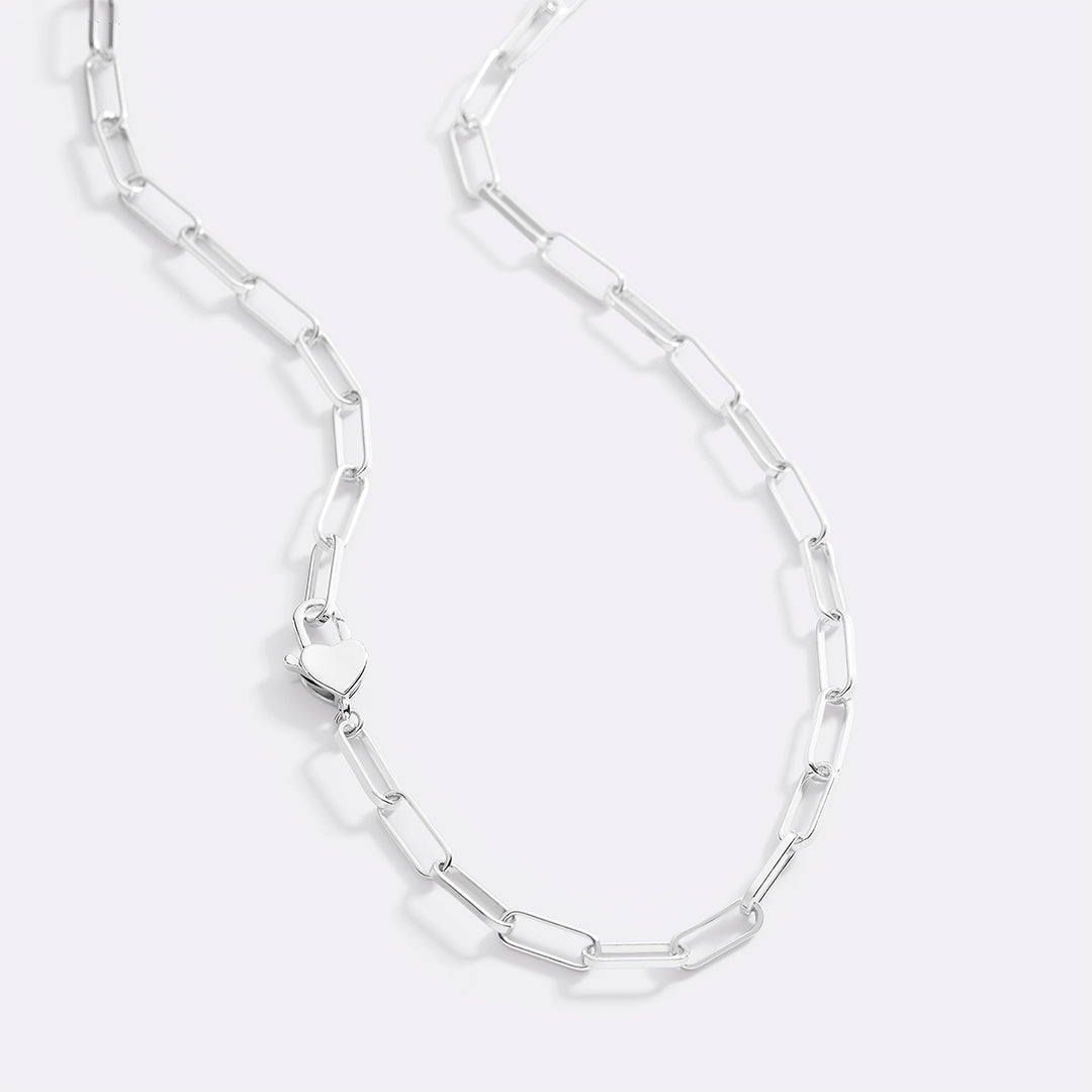 Heart Padlock Necklace in 925 sterling silver