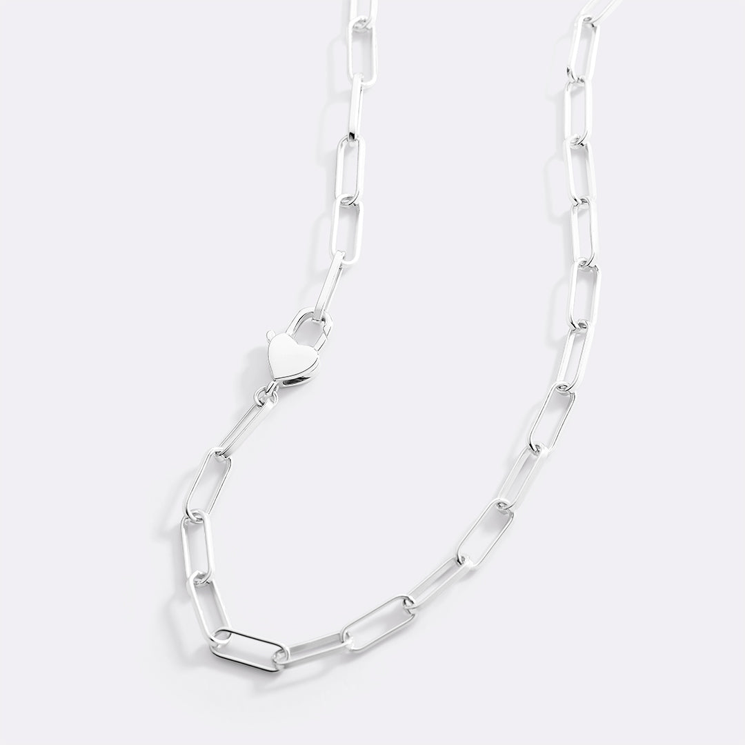 Heart Padlock Necklace in 925 sterling silver