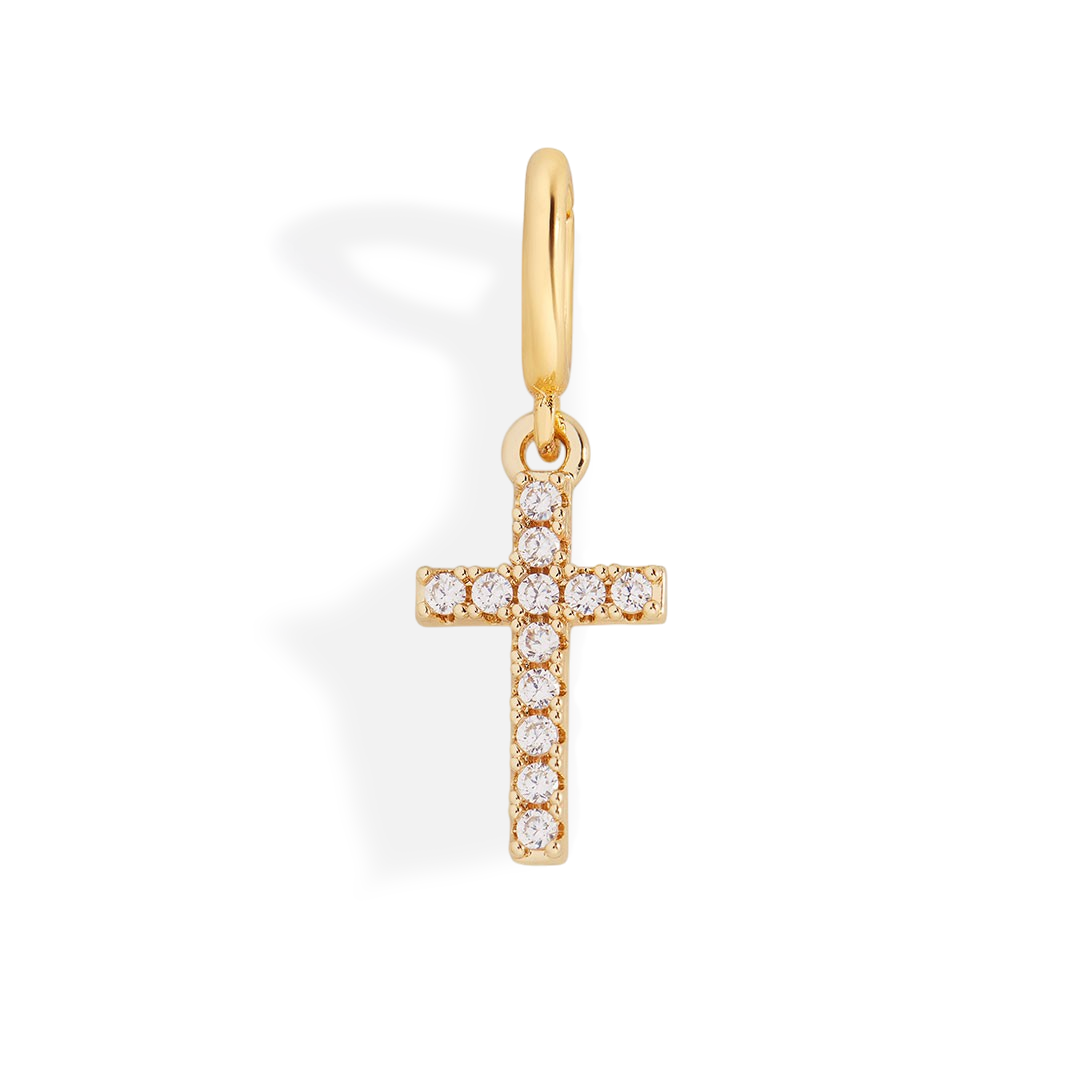 Pave Cross Charm — Vanny Jewels