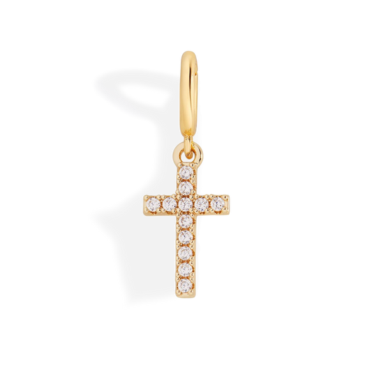 Pave Cross Charm — Vanny Jewels
