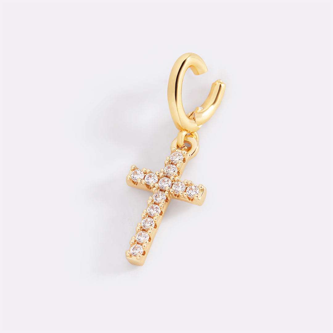 Kreuz-Charm mit Pavé