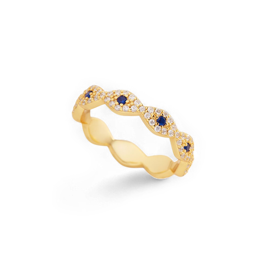 Pave Evil Eye Ring — Vanny Jewels