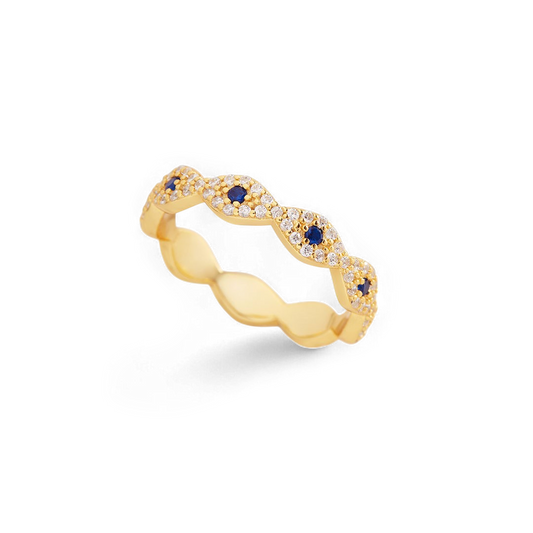 Pave Evil Eye Ring — Vanny Jewels