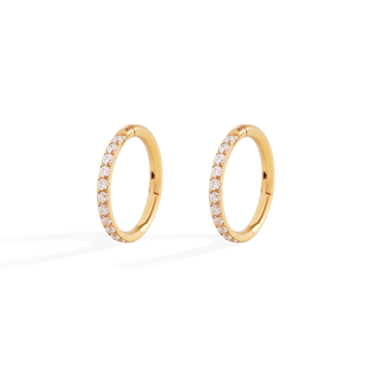 Eternity Crystal Cartilage Hoop Earrings | 16g — Vanny Jewels