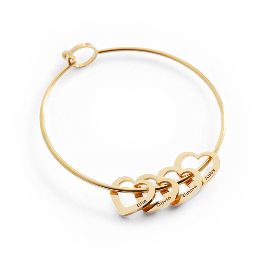 Personalized Hearts Love Bracelet — Vanny Jewels