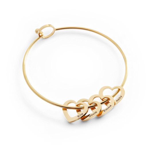 Personalized Hearts Love Bracelet — Vanny Jewels