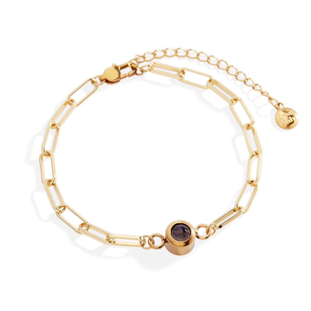 Photo Bracelet with Paperclip Chain — Vanny Jewels