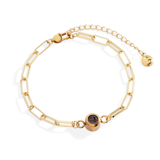 Photo Bracelet with Paperclip Chain — Vanny Jewels