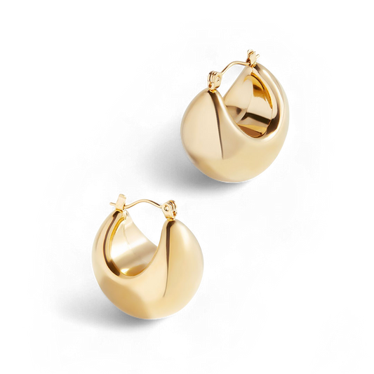 Sculpted Hoop Earrings — Vanny Jewels