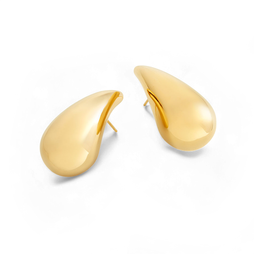 Sculptural Raindrop Earrings — Vanny Jewels