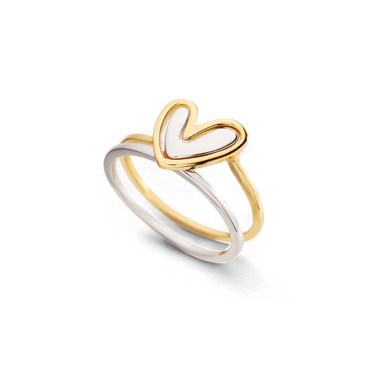 Self Love Layered Heart Ring — Vanny Jewels