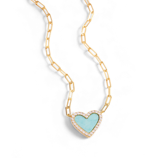 Dainty Heart Paperclip Necklace — Vanny Jewels