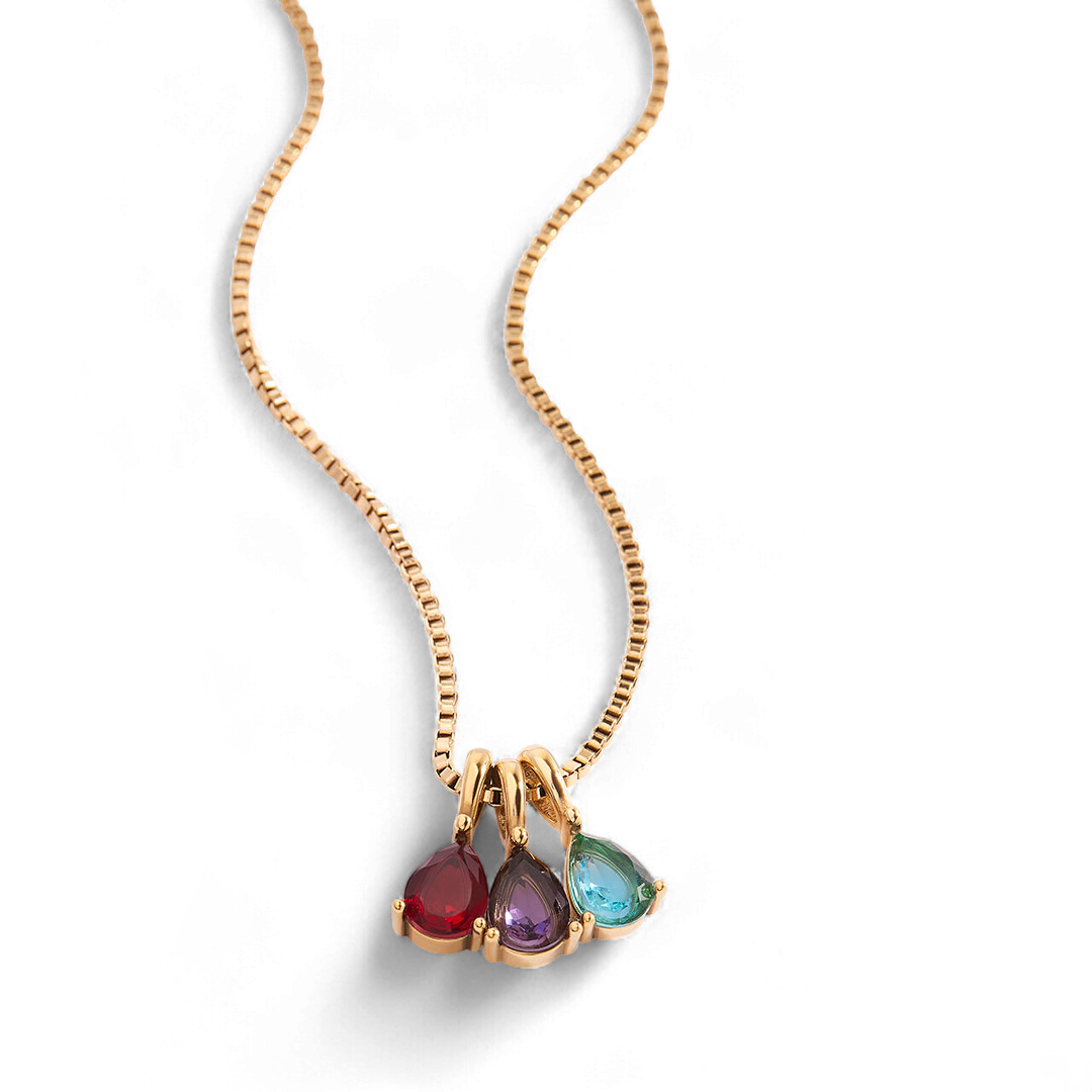 Personalized Multi-Birthstone Necklace — Vanny Jewels