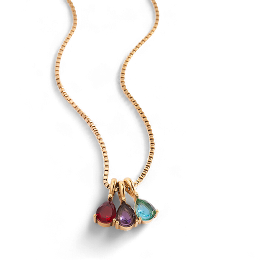 Personalized Multi-Birthstone Necklace — Vanny Jewels