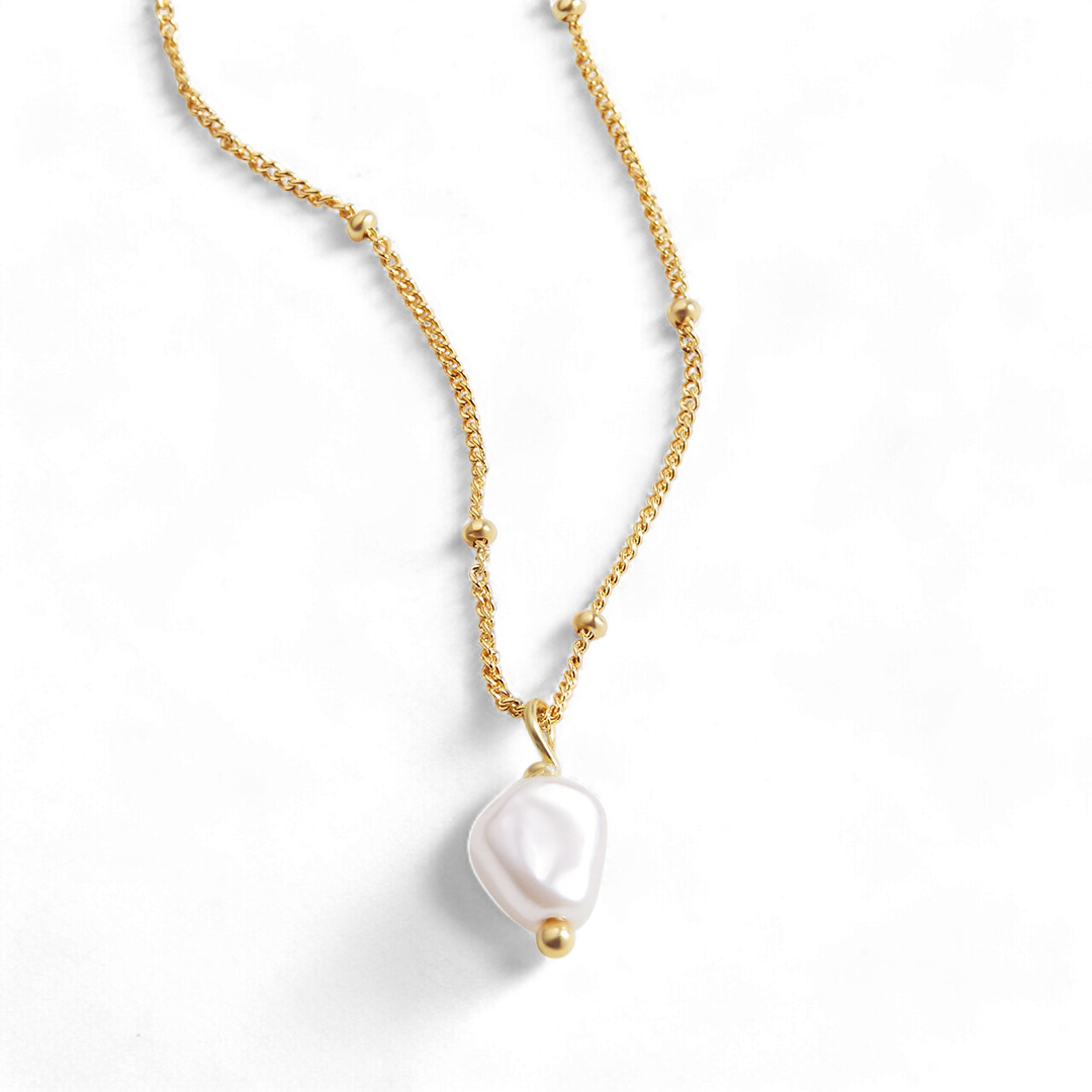 Single Freshwater Pearl Necklace in 925 Sterling Silver — Vanny Jewels