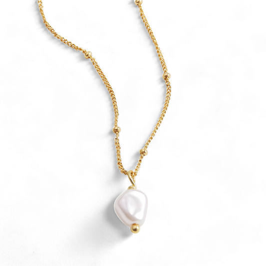 Single Freshwater Pearl Necklace in 925 Sterling Silver — Vanny Jewels