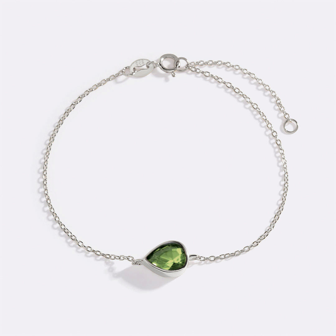 Bracciale con Pietra Portafortuna a Goccia