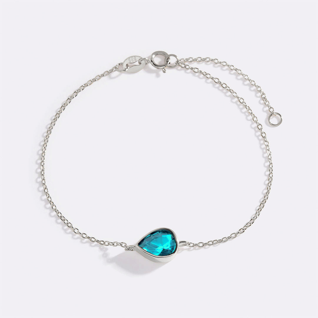 Bracciale con Pietra Portafortuna a Goccia