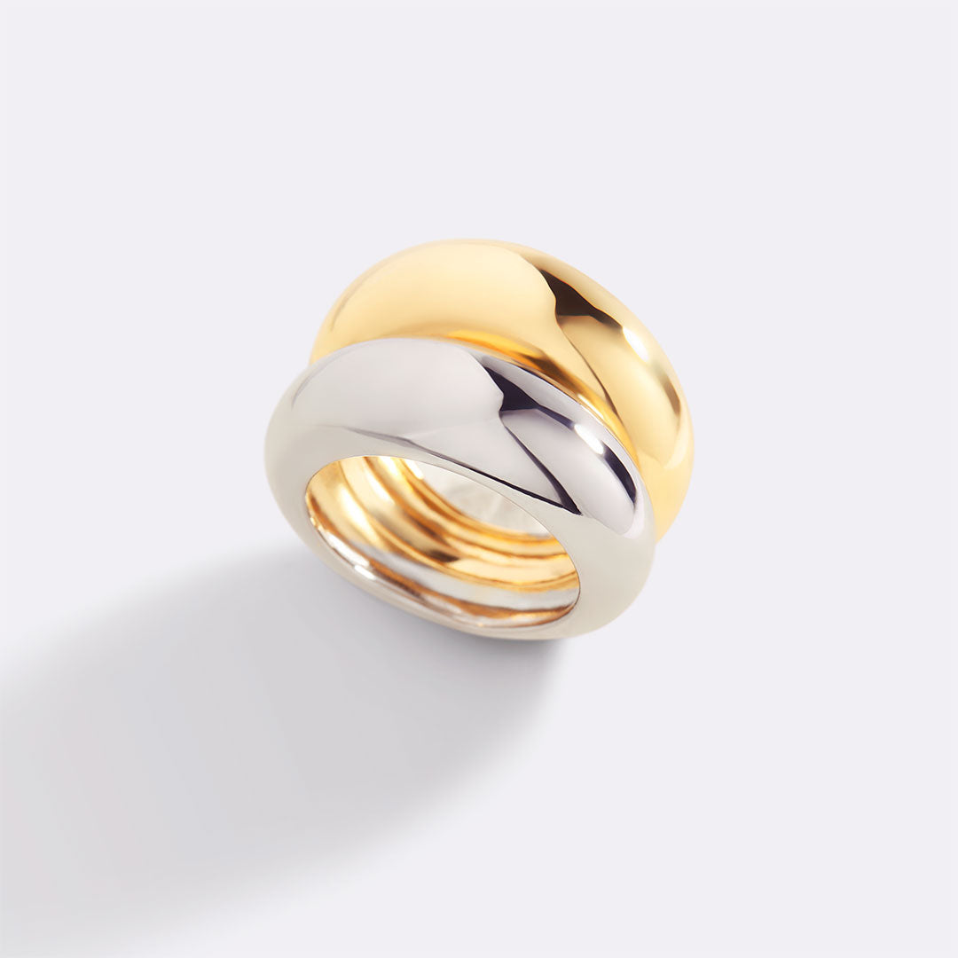 Der Ring mit gemischten Metallen „The Merge“